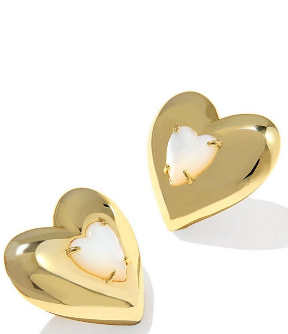 Kendra Scott Sasha Pearl Heart Chunky Drop Earrings