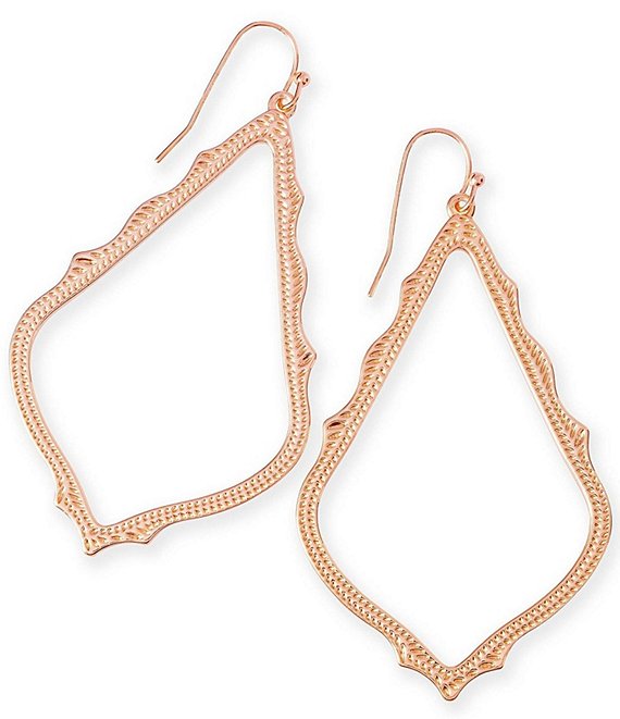Color:14k Rose Gold Plated - Image 1 - Sophee Drop Statement Earrings