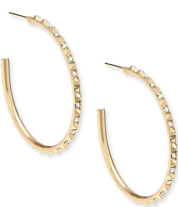 Kendra Scott Crystal Veronica Hoop Earrings, 14k Gold Plated - Image 1