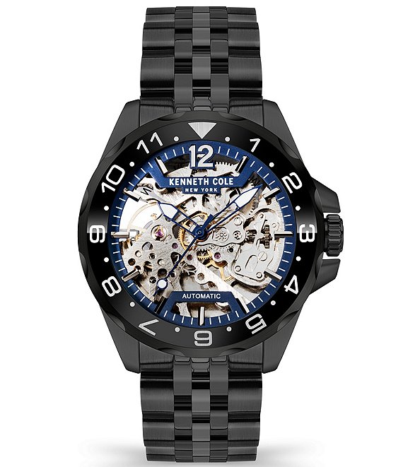 Color:Gunmetal - Image 1 - Men's Automatic Bracelet Watch