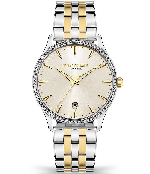 Color:Two Tone - Image 1 - Women's Classic Two Tone Bracelet Watch