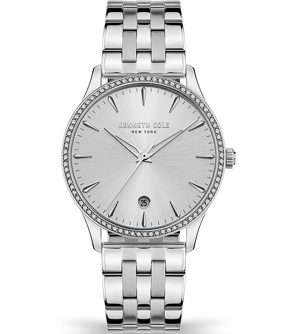 Color:Silver - Image 1 - Women's Stainless Steel Bracelet Watch