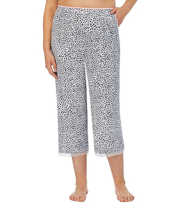 Kensie Plus Size Printed Coordinating Capri Sleep Pants | Dillard's