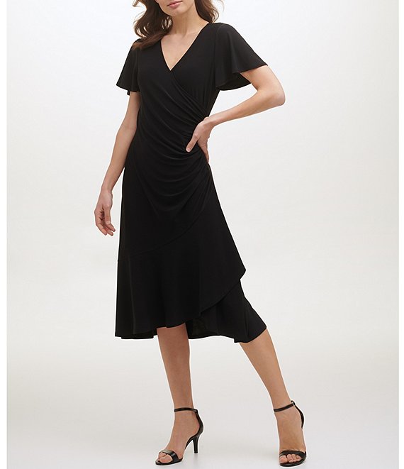 Buy Taurel Flutter Sleeve Dress for Women Online in India | a la mode