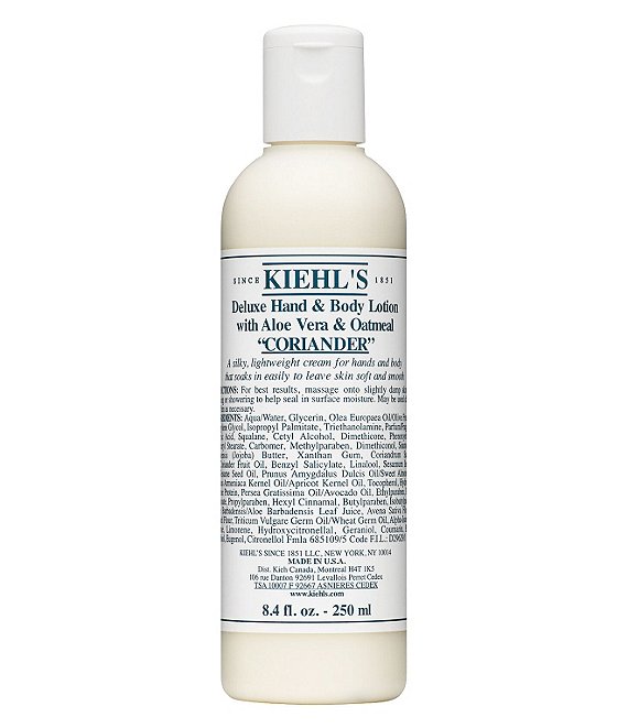 Kiehl's Since 1851 Coriander Deluxe Hand Body Lotion with Aloe Vera & Oatmeal | Dillard's
