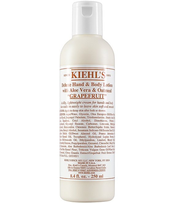 Kiehl's Since 1851 Grapefruit Deluxe Hand & Body Lotion with Aloe Vera & Oatmeal