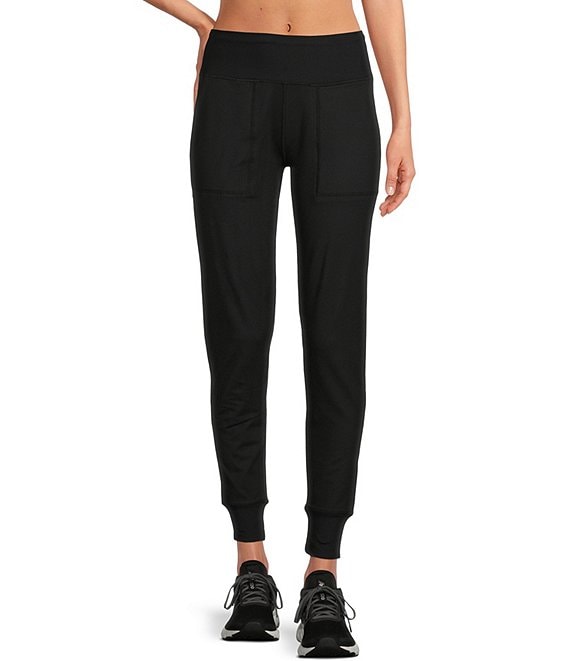 Kinesis High Rise Slim Sueded Jersey Joggers | Dillard's