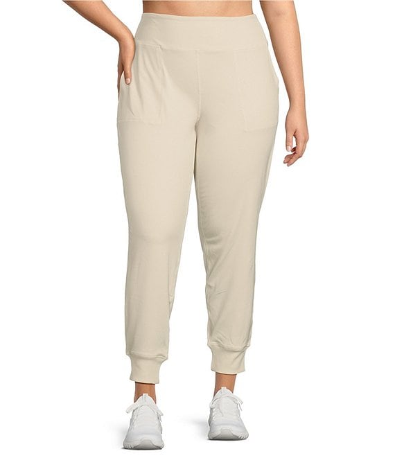 High Waisted Knit Joggers - Girls