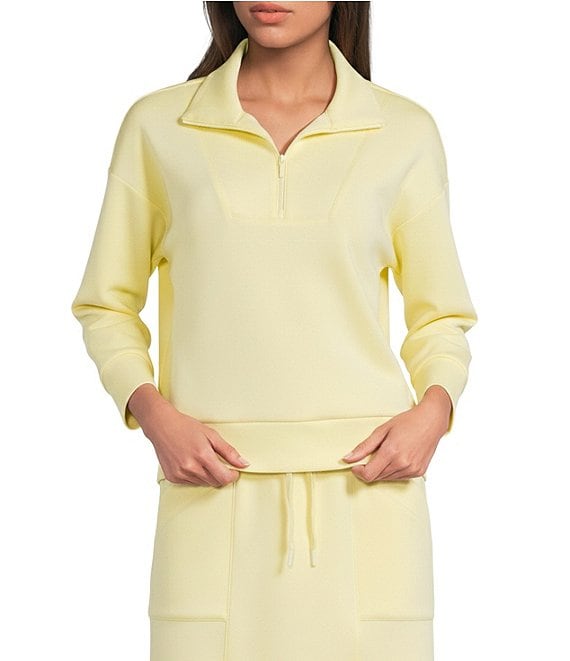 Kinesis Quarter-Zip Mock Neck 3/4 Sleeve Coordinating Pullover