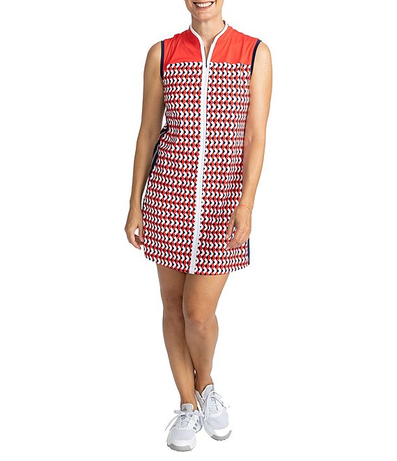 Kinona Clubhouse Stand Collar Sleeveless Golf Dress