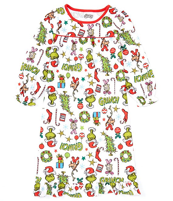 Komar Kids Little Girls 2T-4T Long Sleeve Grinch Christmas Gown | Dillard's