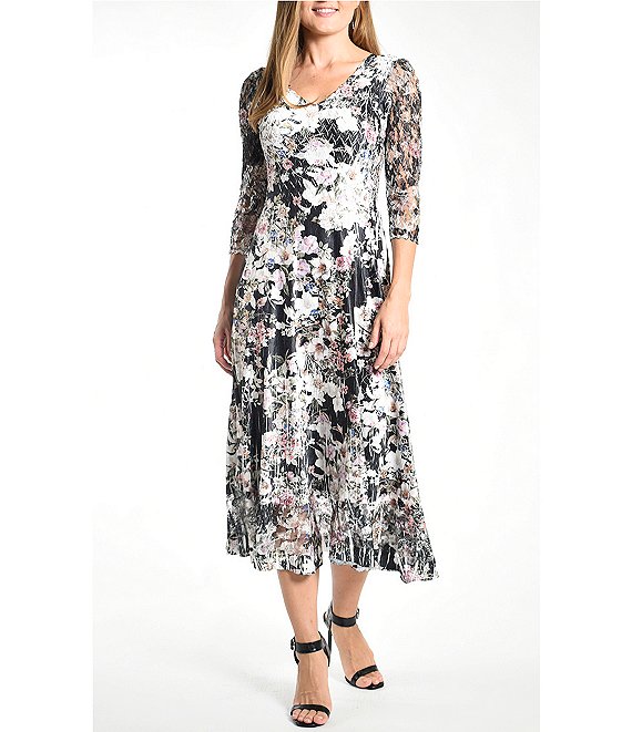 Retailer komarov floral midi dress