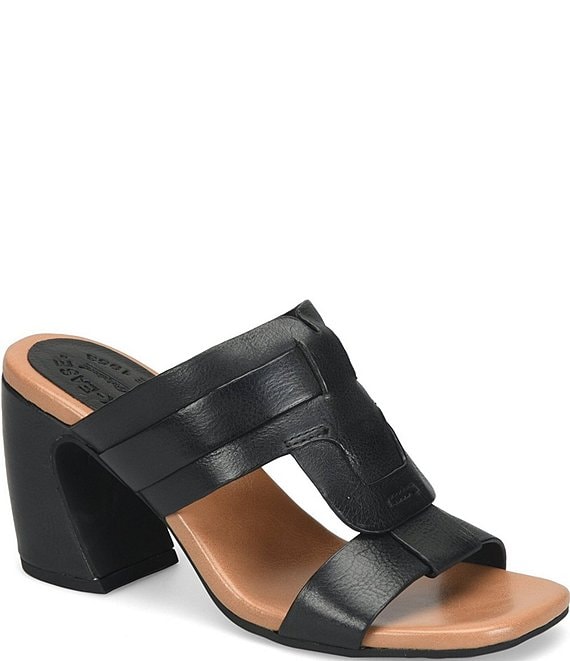Kork-Ease Brynn Leather Block Heel Slide Sandals