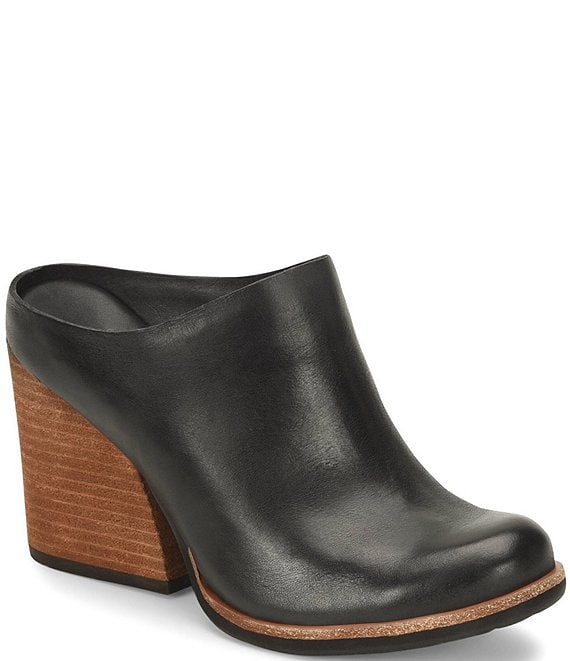 Kork-Ease Challis Leather Block Heel Mules | Dillard's