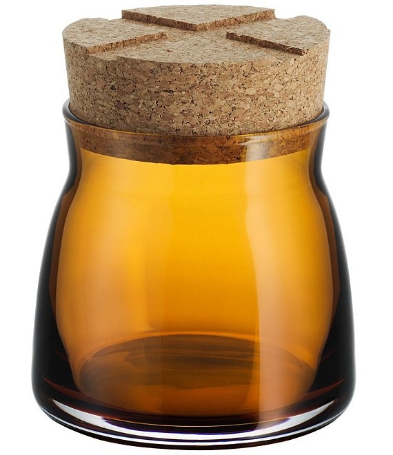 Color:Amber - Image 1 - Bruk Jar With Cork Lid