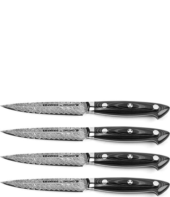 Kramer by ZWILLING EUROLINE Stainless Steel Damascus Collection 4-Piece Steak Knife Set