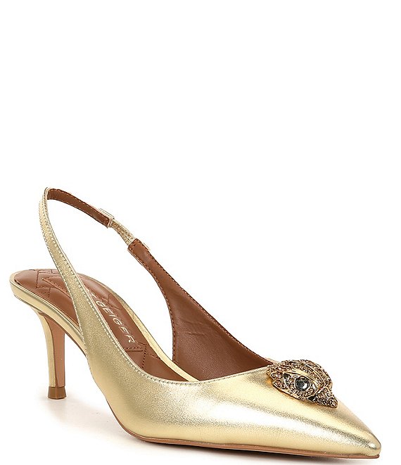 Dillards cheap gold pumps