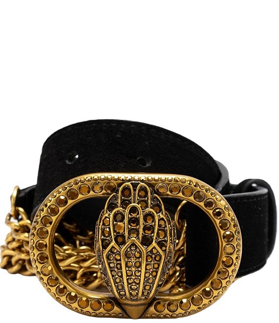 Kurt Geiger London Chelsea Leather Chain Belt