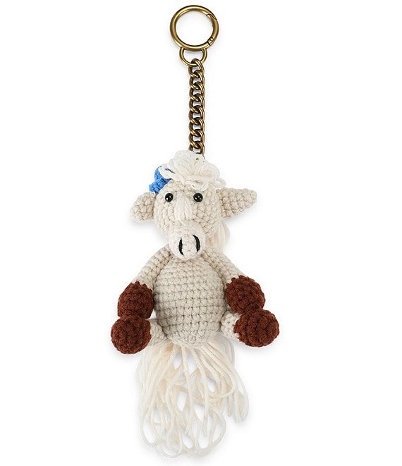 Kurt Geiger London Crochet Horse Bag Charm Keychain