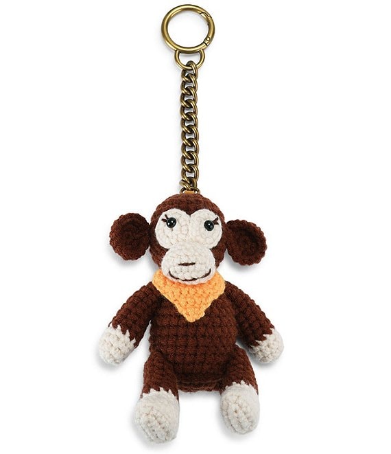 Kurt Geiger London Crochet Monkey Bag Charm Keychain