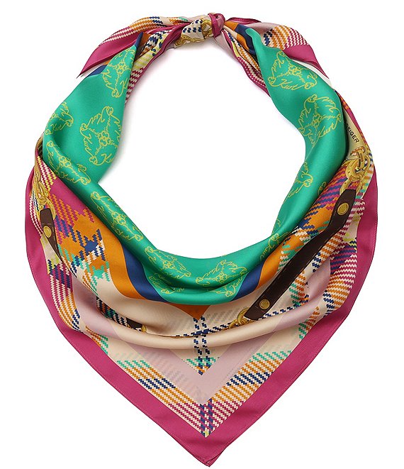 Kurt Geiger London Eagle Toss Silk Square Scarf