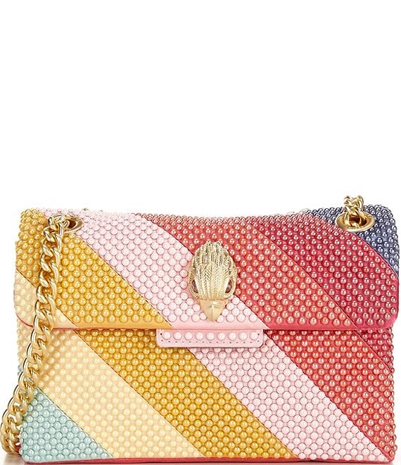 Kurt Geiger London Fabric Mini Pearl Embellished Kensington Crossbody ...