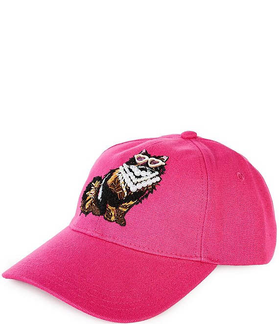 Kurt Geiger London Fancy Cat Canvas Baseball Cap