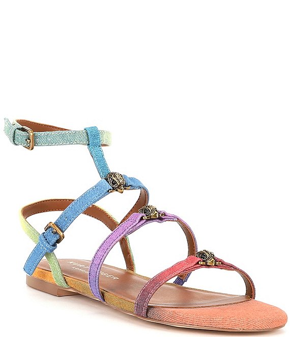 Rainbow colored gladiator sandals deals