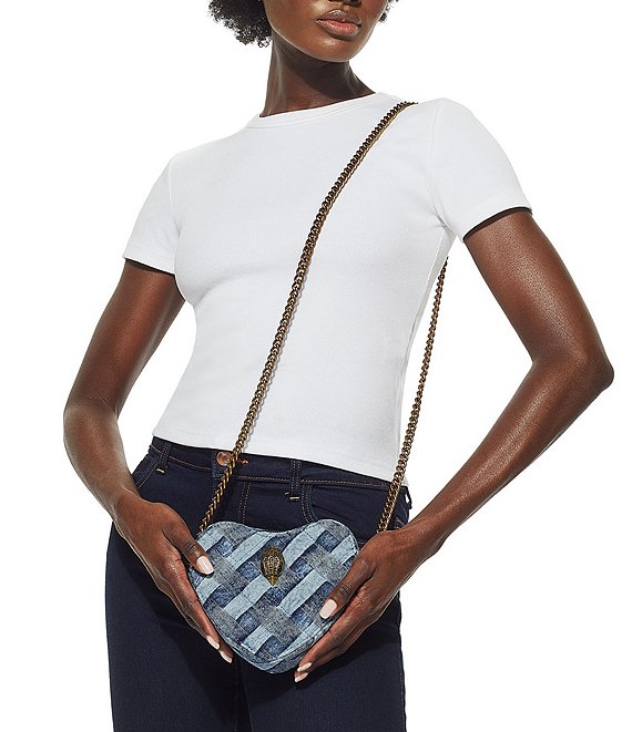 Kurt Geiger London Kensington Denim Heart Crossbody Bag | Dillard's