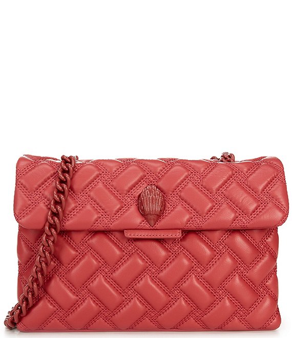 Kurt Geiger London Kensington Drench Red Quilted Large Shoulder Bag ...