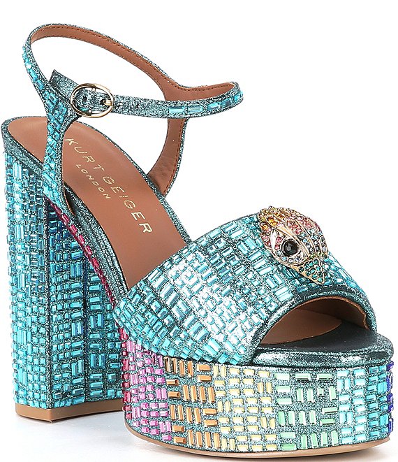 Kurt Geiger London Kensington Embellished Jewel Platform Sandals