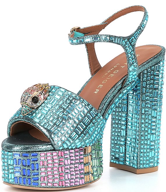 Kurt Geiger London Kensington Embellished Jewel Platform Sandals