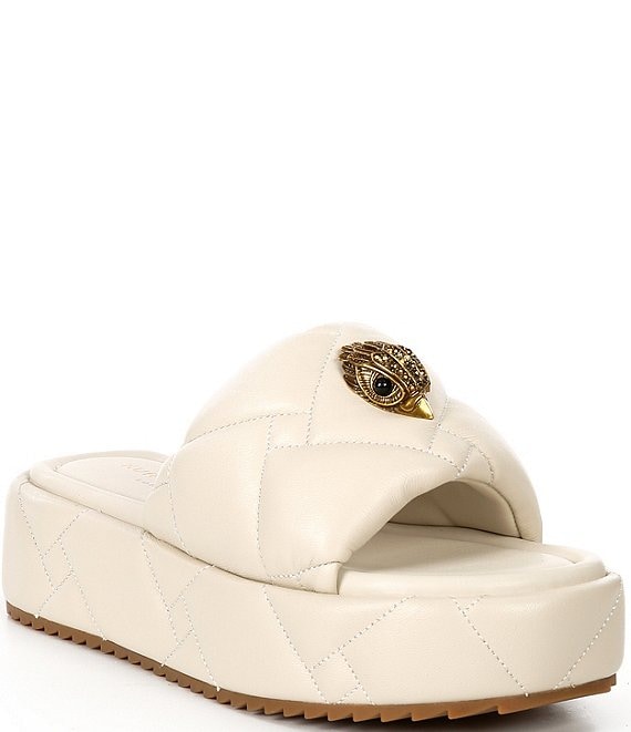 HeartThentic Puffy Padded Thick Strap Lugged Sole Open Toe Platform Ridged  Treaded Flatform Sole Spring Summer Slide Sandals by Kayleen - White Vegan  Leather (Size: 6.0) - Walmart.com