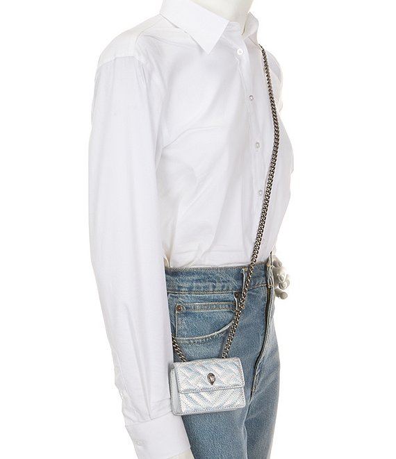 Kurt Geiger London Kensington Metallic Micro Crossbody Bag