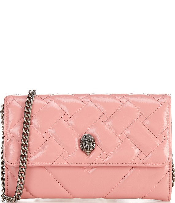 Kurt Geiger London Kensington Pink Quilted Wallet On Chain Bag | Dillard's