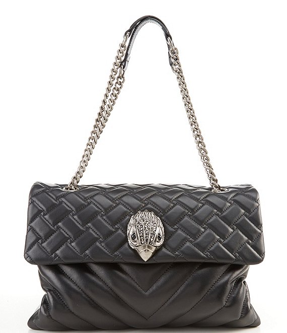 Color:Black - Image 1 - Kensington Quilted XXL Shoulder Bag