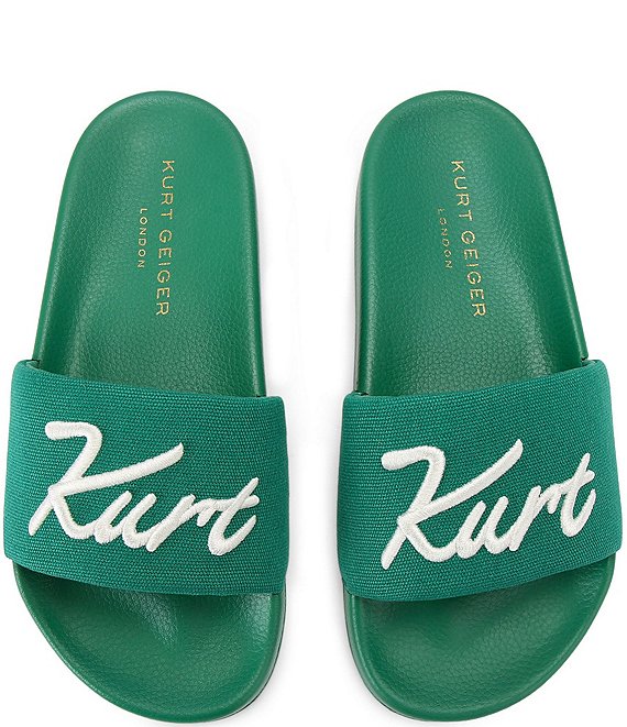 Kurt Geiger London Kurt's Cabana Meena Canvas Pool Slide Sandals