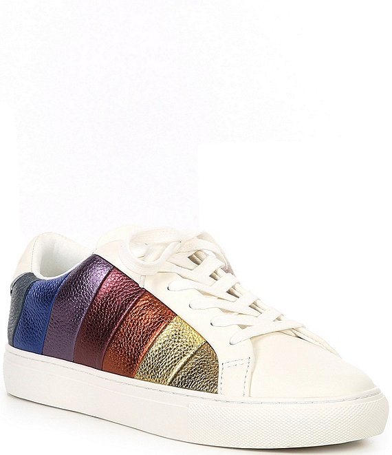 Kurt Geiger London Lane Stripe Metallic Rainbow Sneakers | Dillard's