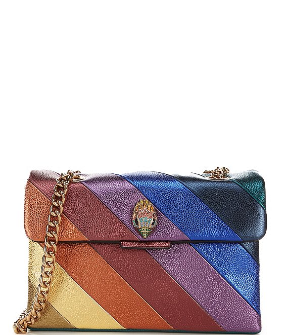 Kurt Geiger London Large Jewel Tone Metallic Rainbow Shoulder Bag ...