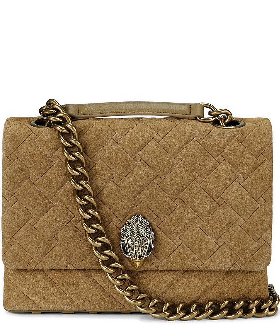 Kurt Geiger London Large Kensington Kurt Suede Shoulder Bag