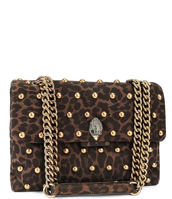 Kurt Geiger London Large Kensington Studs Shoulder Bag, Brown - Image 1