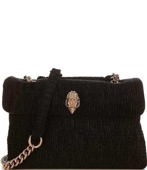 Kurt Geiger London Large Kensington Velvet Textured Shoulder Crossbody ...