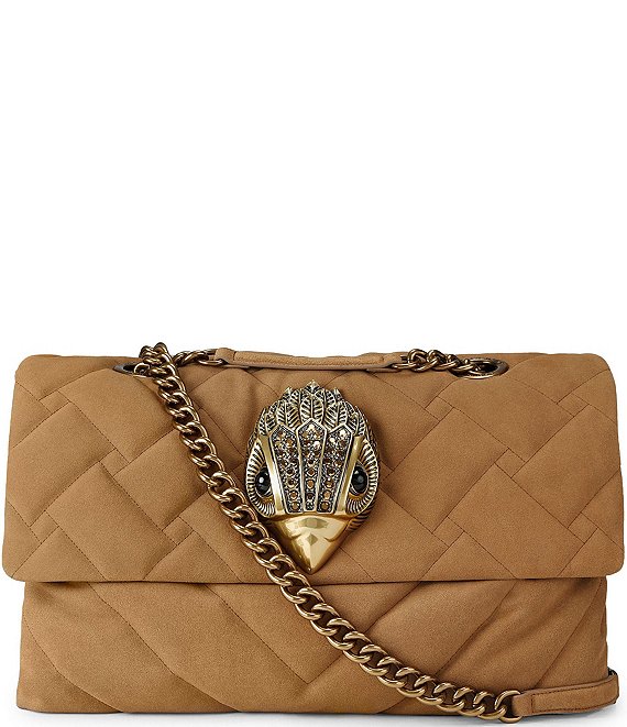 Kurt Geiger London Macro Kensington Suede Crossbody Shoulder Bag