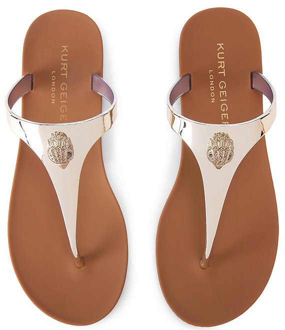 Kurt Geiger London Maddison Patent Two Tone Logo Ornament T-Bar