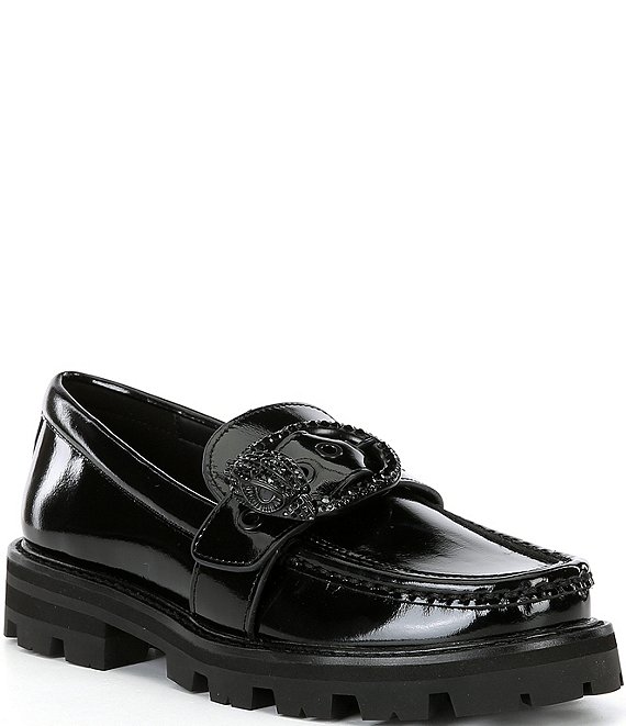 Kurt geiger patent fashion loafers