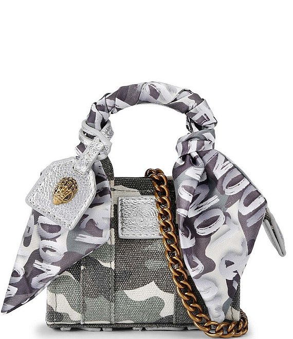 Kurt Geiger London Micro Southbank Camo Crossbody Scarf Handle Bag