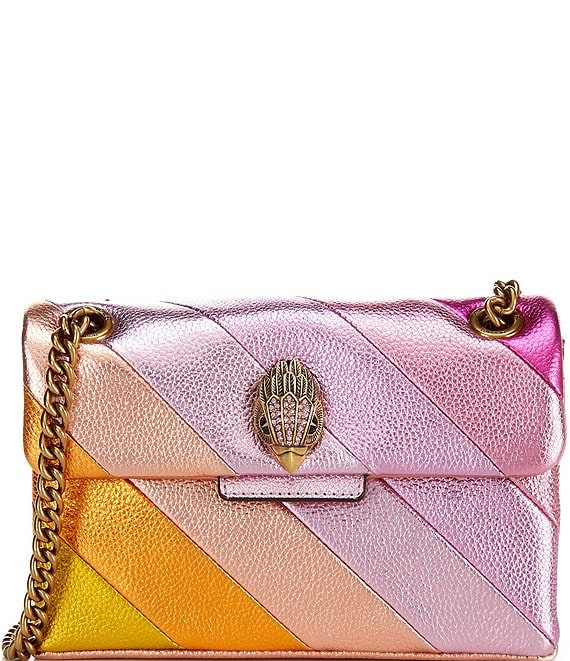 Kurt Geiger London Mini Kensington Pink Striped Crossbody Bag | Dillard's