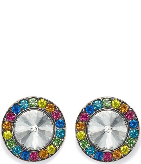 Kurt Geiger London Octavia Gemstone Statement Stud Earrings, Multi - Image 1