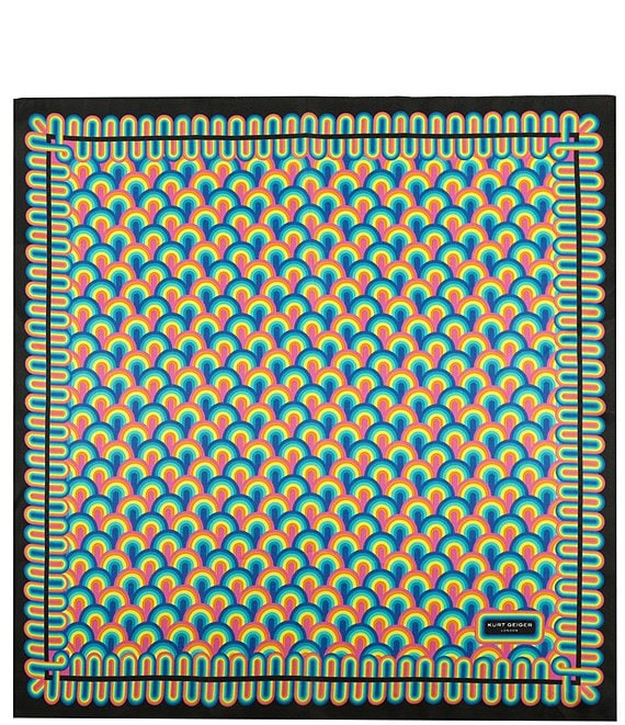 Kurt Geiger London Rainbow Print Silk Square Bandana | Dillard's