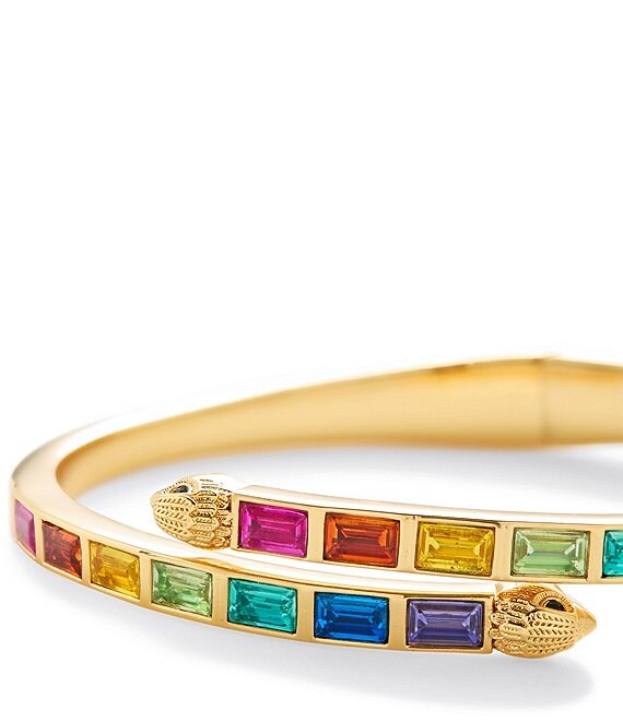 Kurt Geiger London Signature Eagle Baguette Stone Bangle Bracelet